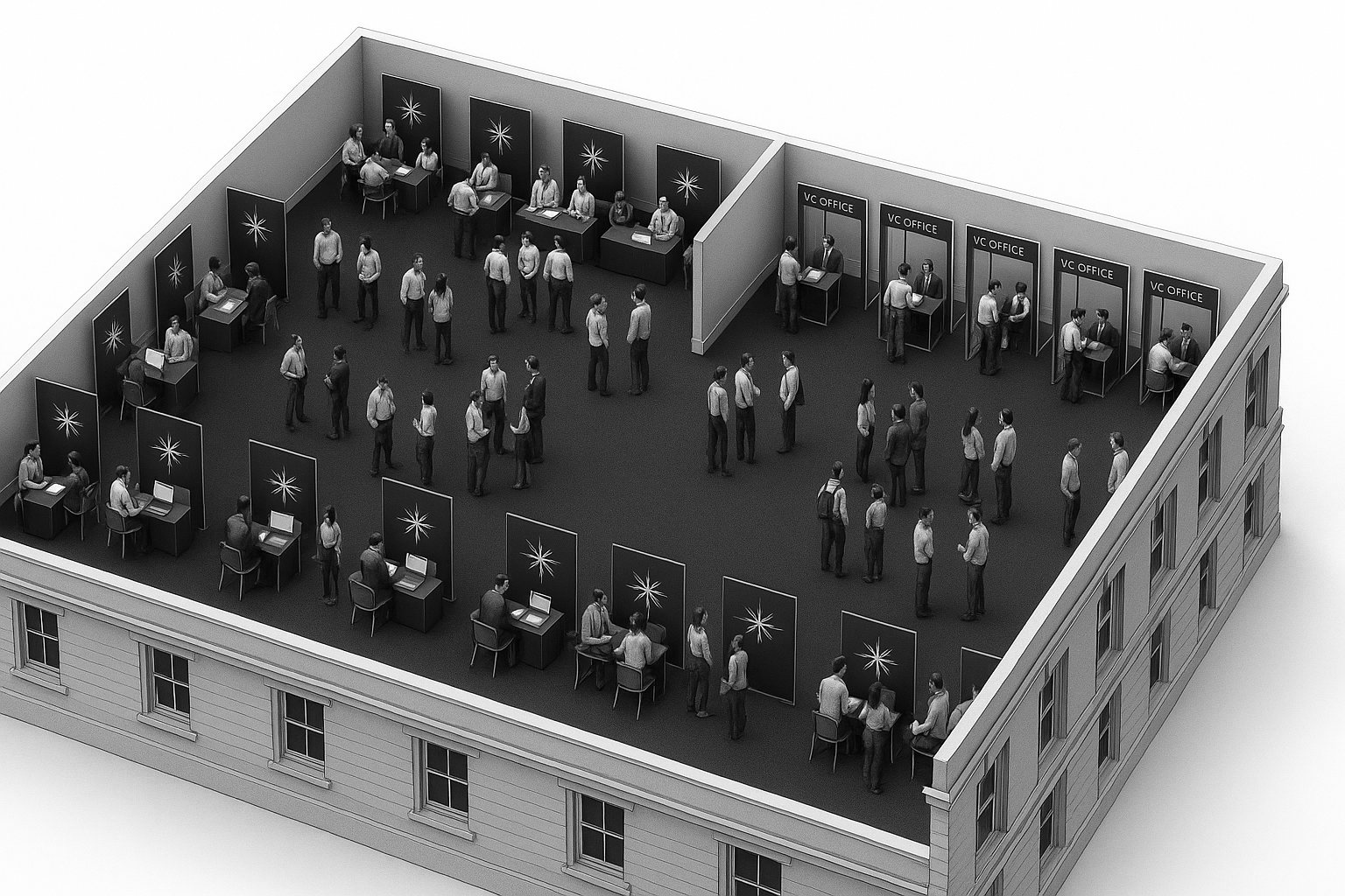 The Startup Expo with VC office hours: the expo layout